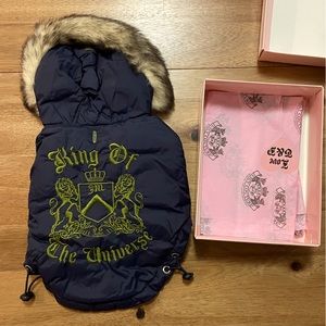 Juicy Couture “doggy couture” “King of the universe” dog jacket